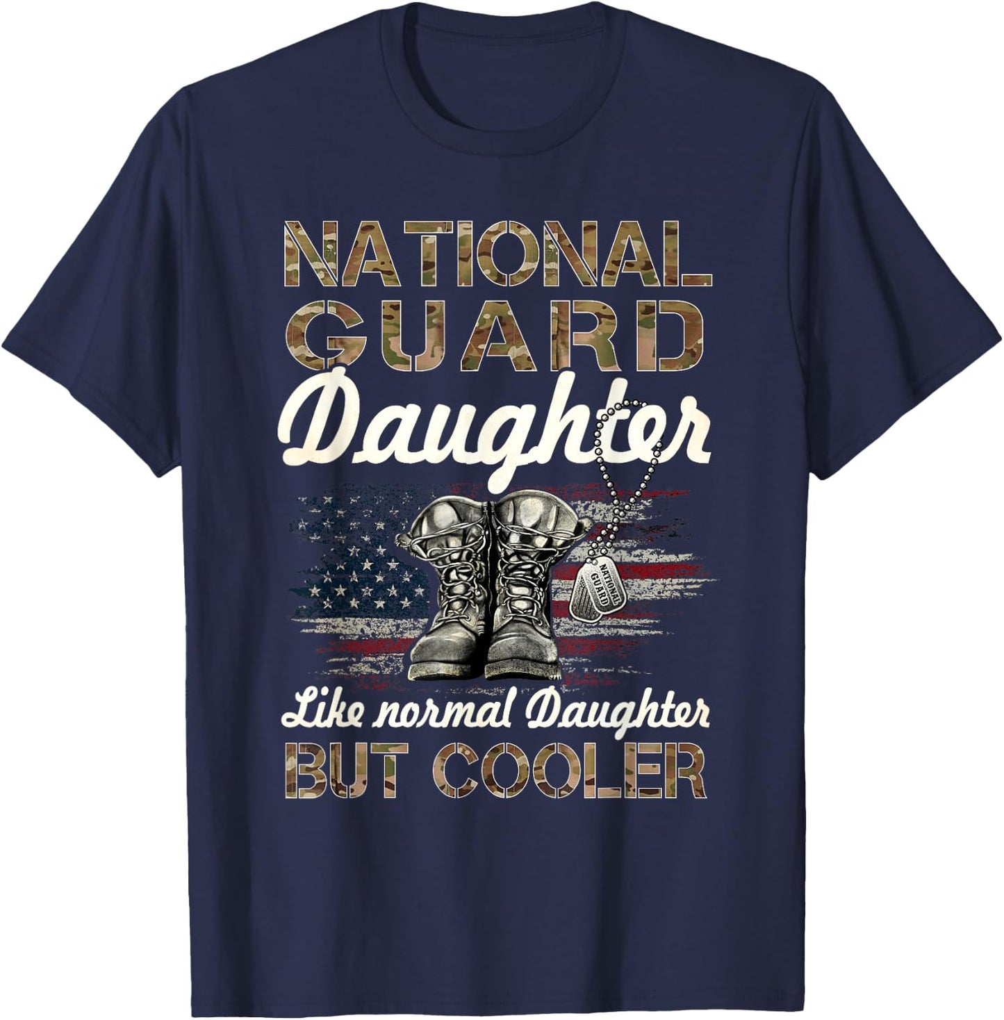 National Guard Daughter Proud Daughter Military Matching T-Shirt - T-Shirt | Navy