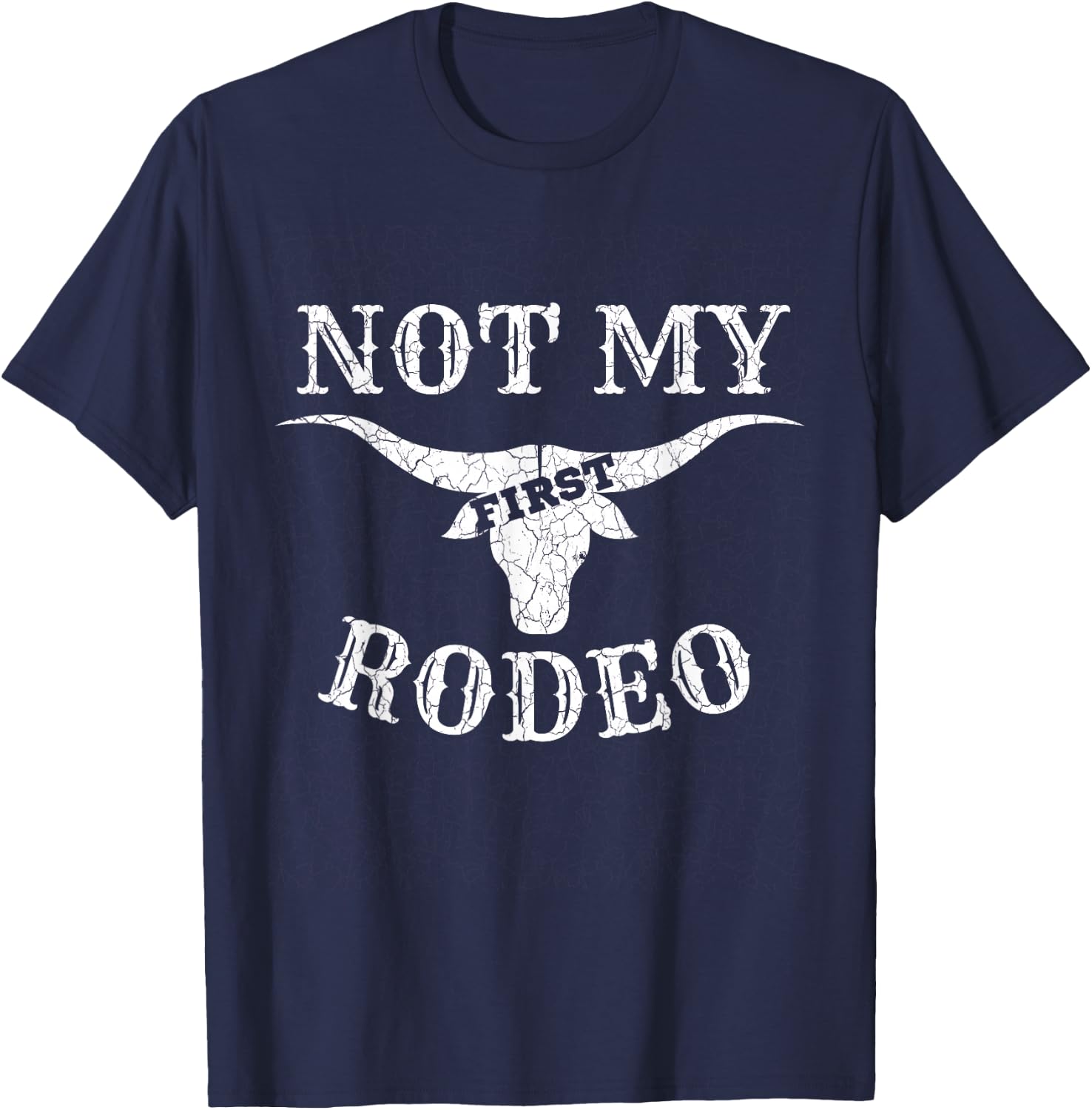 Retro Vintage Country Music Shirt Not My First Rodeo T-Shirt - T-Shirt | Navy