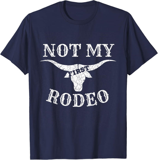 Retro Vintage Country Music Shirt Not My First Rodeo T-Shirt - T-Shirt | Navy