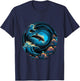 AquaMuse: The Ocean's Delight T-Shirt - T-Shirt | Navy