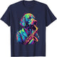 Jazz Musician Labrador Retriever Dog Saxophone T-Shirt - T-Shirt | Navy