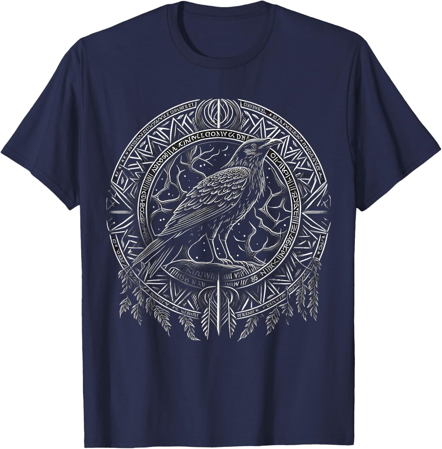 Odins Raven Viking Midgard Thor Walhalla T-Shirt - T-Shirt | Navy