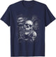 Hear No See No Speak No Evil, Dark Skeleton T-Shirt - T-Shirt | Navy