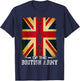 British Army Veteran Soldier Union Jack Flag UK Armed Forces T-Shirt - T-Shirt | Navy