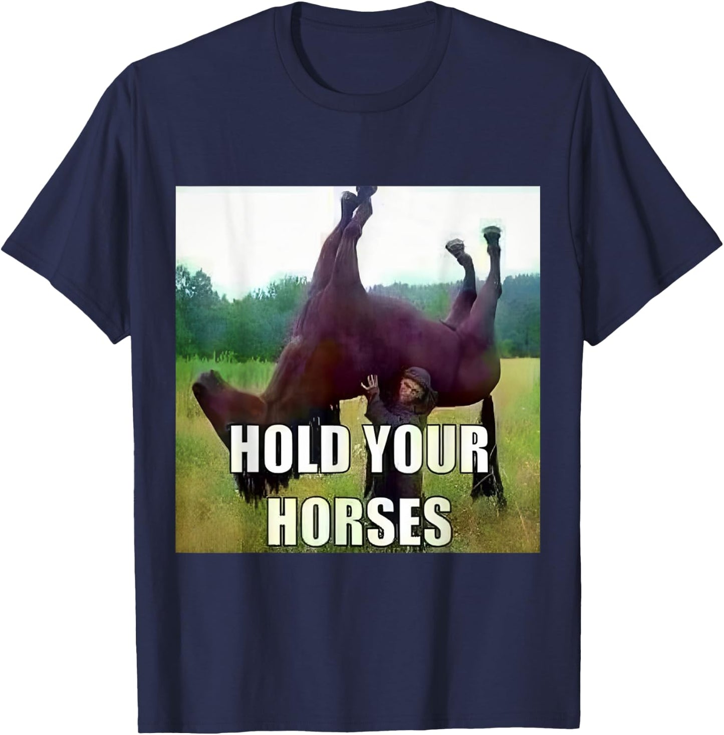 Hold Your Horse T-Shirt - T-Shirt | Navy