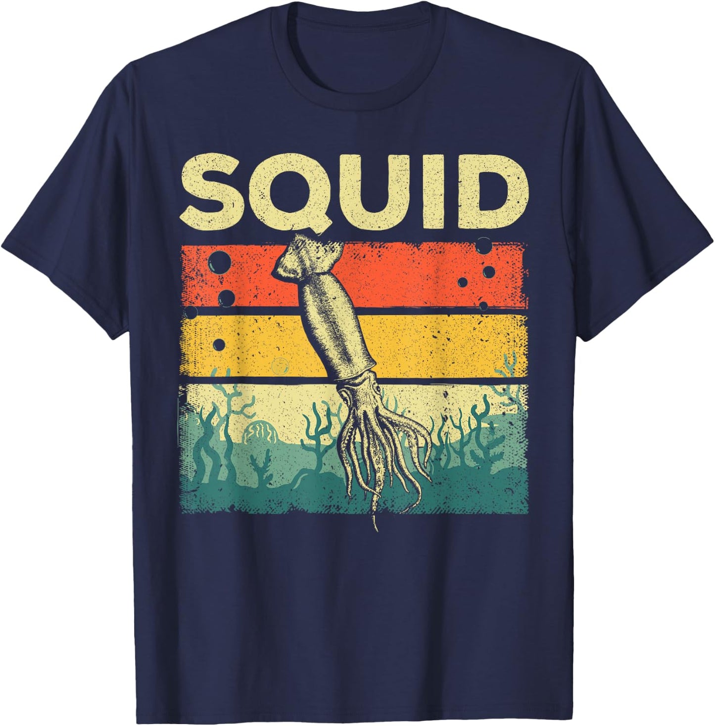 Cool Squid Women Biologist Sea Animal Fish Lover T-Shirt - T-Shirt | Navy