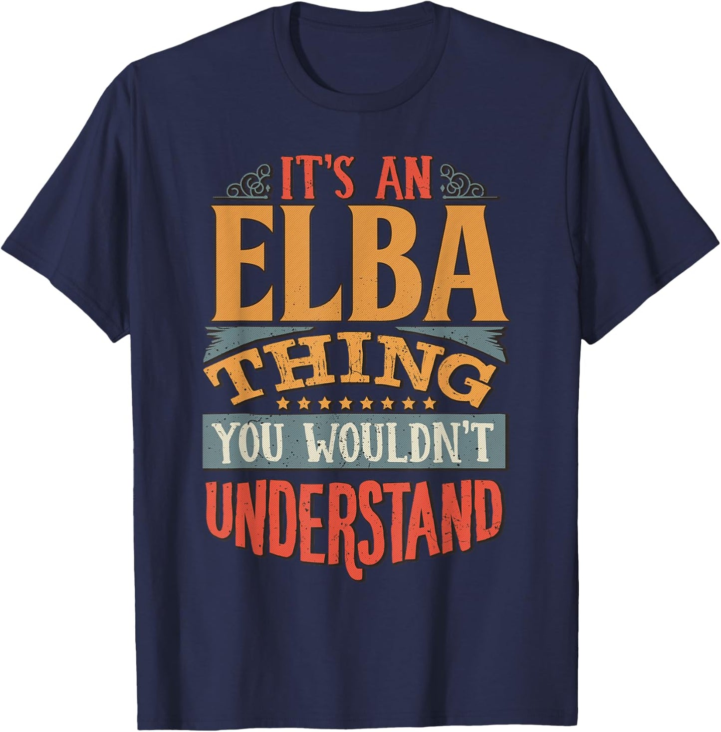 Elba Name T-Shirt - T-Shirt | Navy
