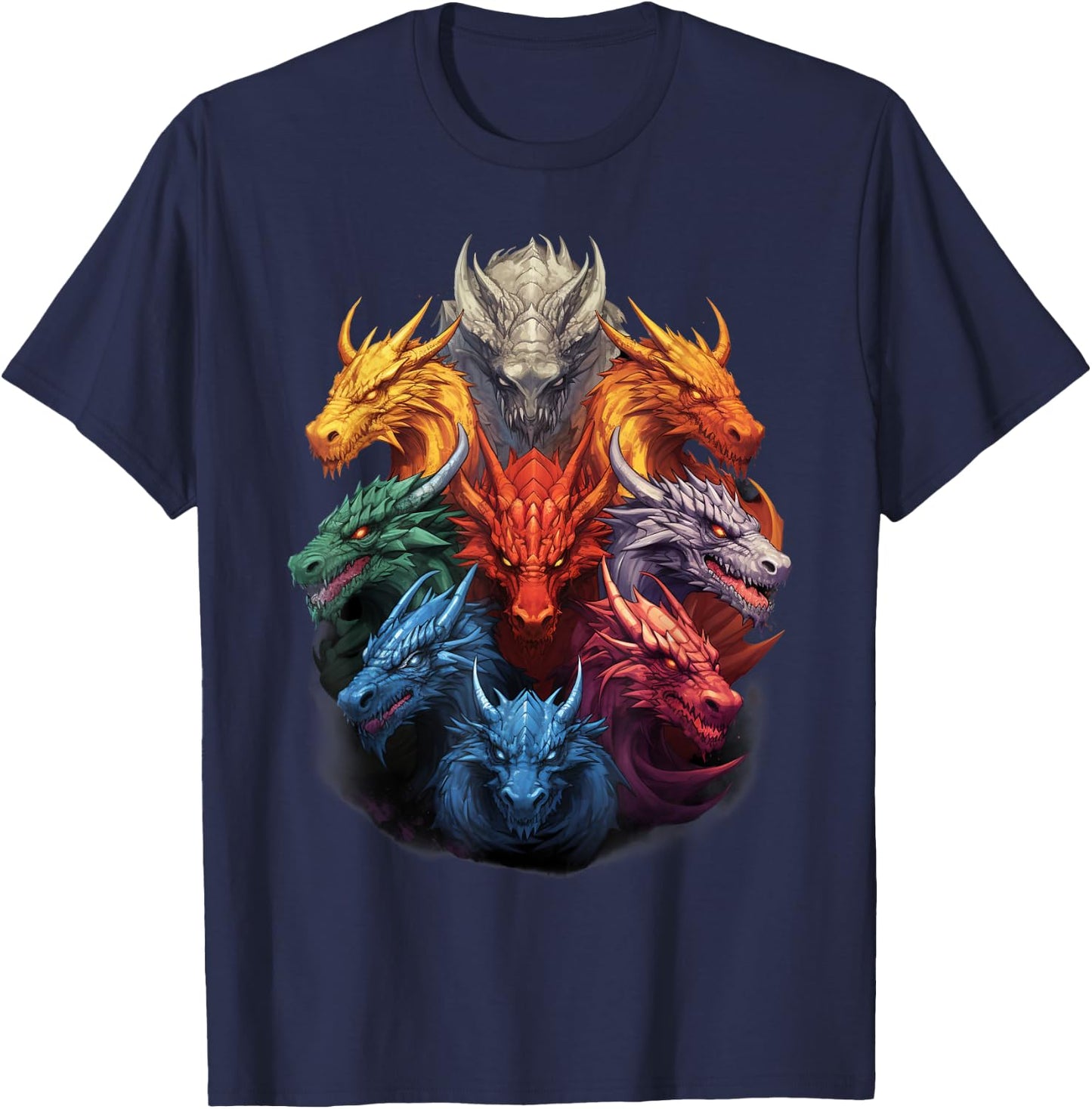 Dragon Lovers Dragon Types Women Men Girls Boys Dragons T-Shirt - T-Shirt | Navy