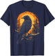 Raven Black gothic Occult Viking Witchcraft T-Shirt - T-Shirt | Navy