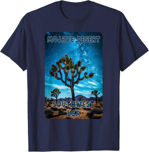 Mojave Desert Joshua Tree Stars T-Shirt - T-Shirt | Navy