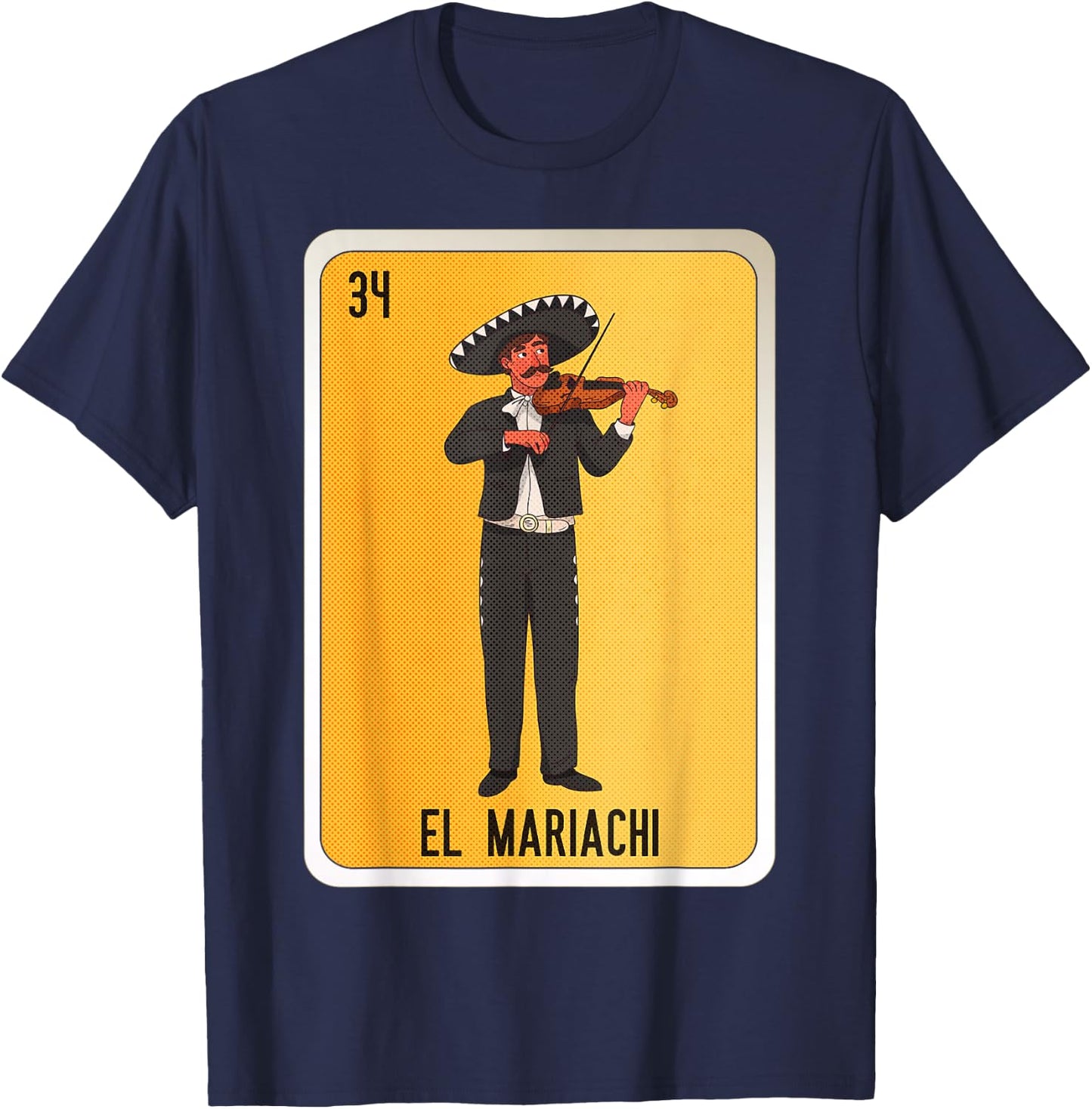 El Mariachi Mexican Slang Chicano Bingo Cards T-Shirt - T-Shirt | Navy