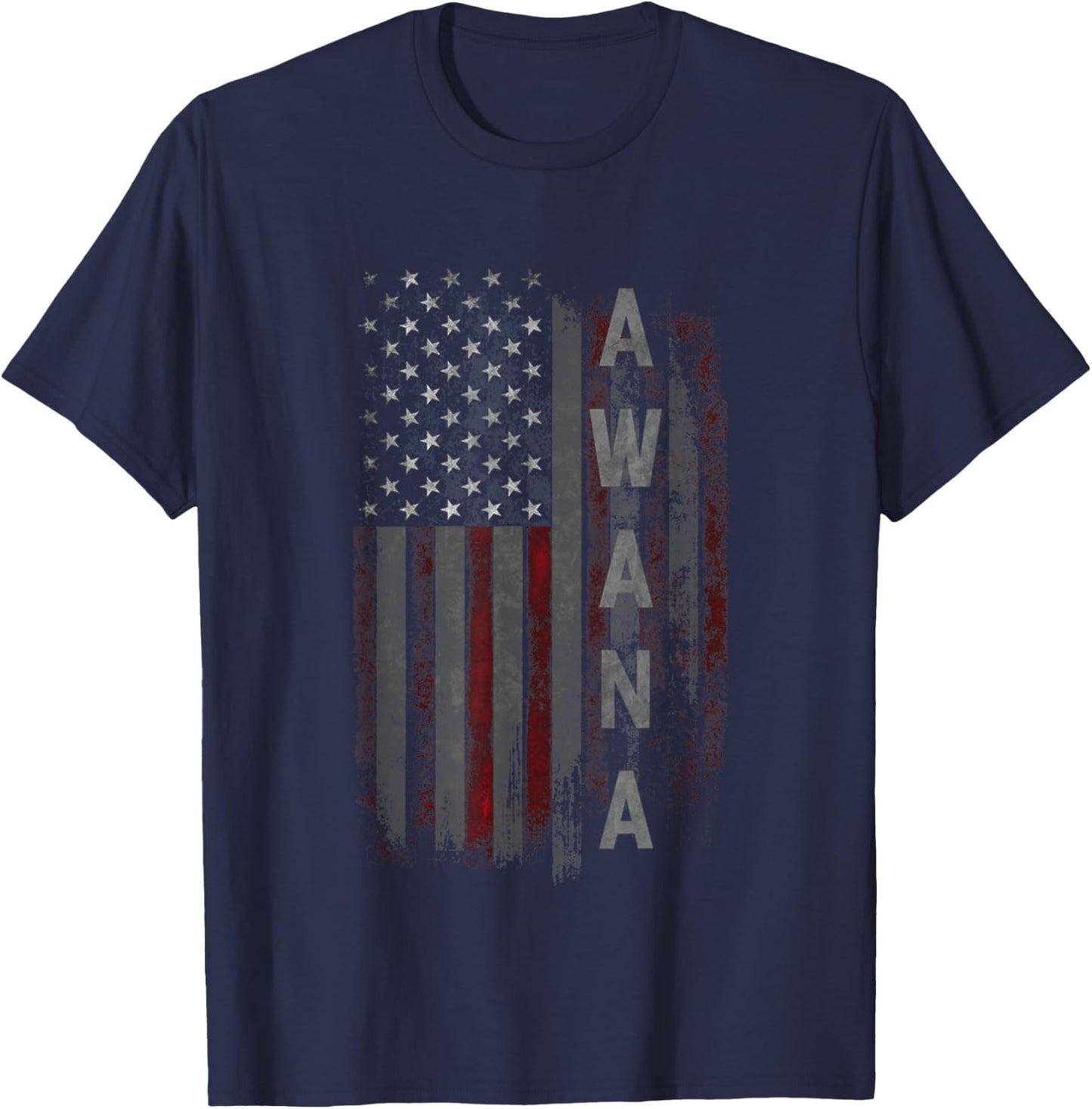 AWANA Family American Flag T-Shirt - T-Shirt | Navy