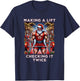 Making a lift, checking it twice. Swole Santa Christmas T-Shirt - T-Shirt | Navy