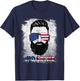 Dad Life Beard Sunglasses USA Flag Father's Day 4th Of July T-Shirt - T-Shirt | Navy