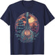 Retro Mandolin Guitar Nature Bluegrass Music Band Mando Art T-Shirt - T-Shirt | Navy
