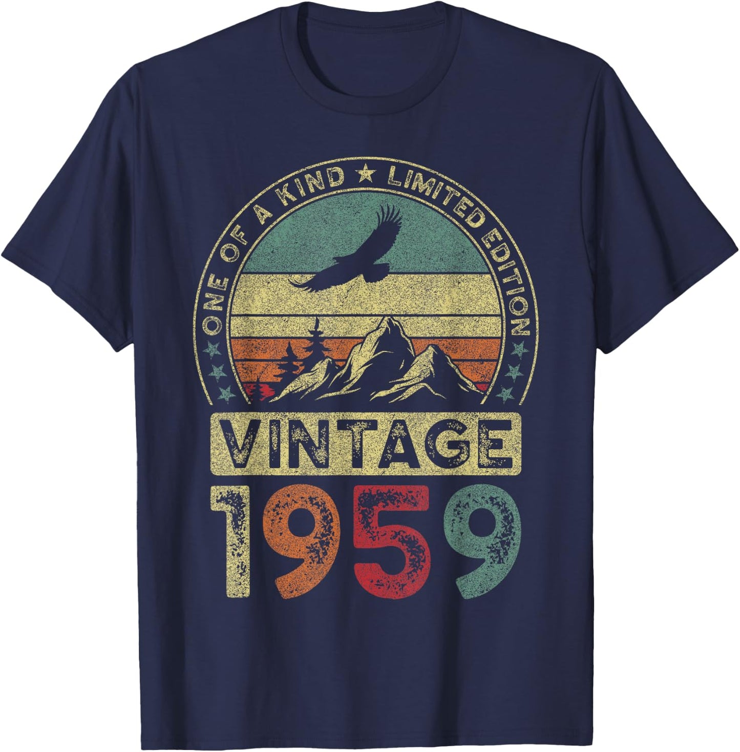 Vintage 1959 Limited Edition 66th Birthday 66 Years T-Shirt - T-Shirt | Navy