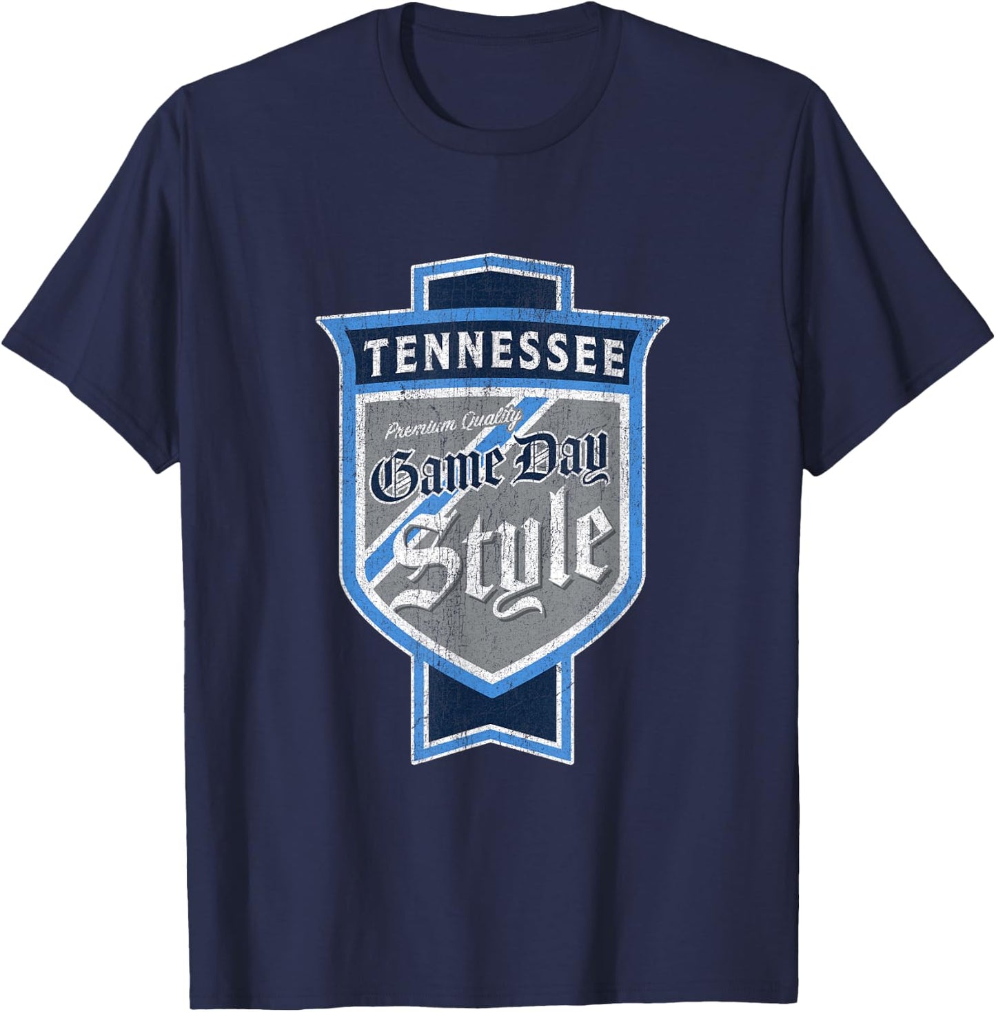 Faded Tennessee Beer Label - NashvillePride T-Shirt - T-Shirt | Navy