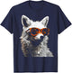 Fox Art Sunglasses - Animal Fox T-Shirt - T-Shirt | Navy