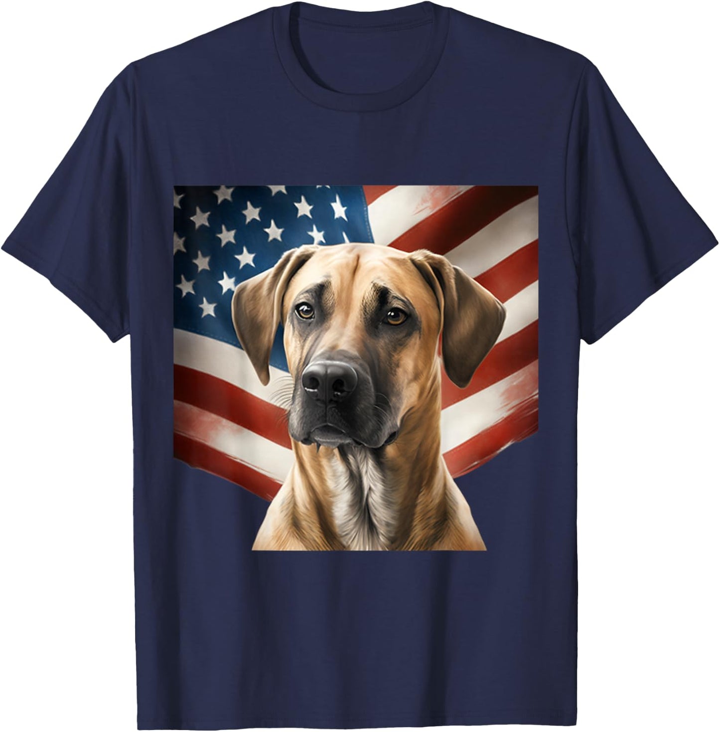 Black Mouth Cur 4th of July - Black Mouth Cur USA T-Shirt - T-Shirt | Navy