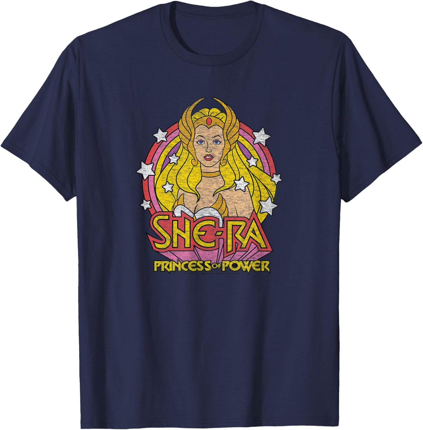 She-Ra - Princess Of Power With Stars T-Shirt - T-Shirt | Navy