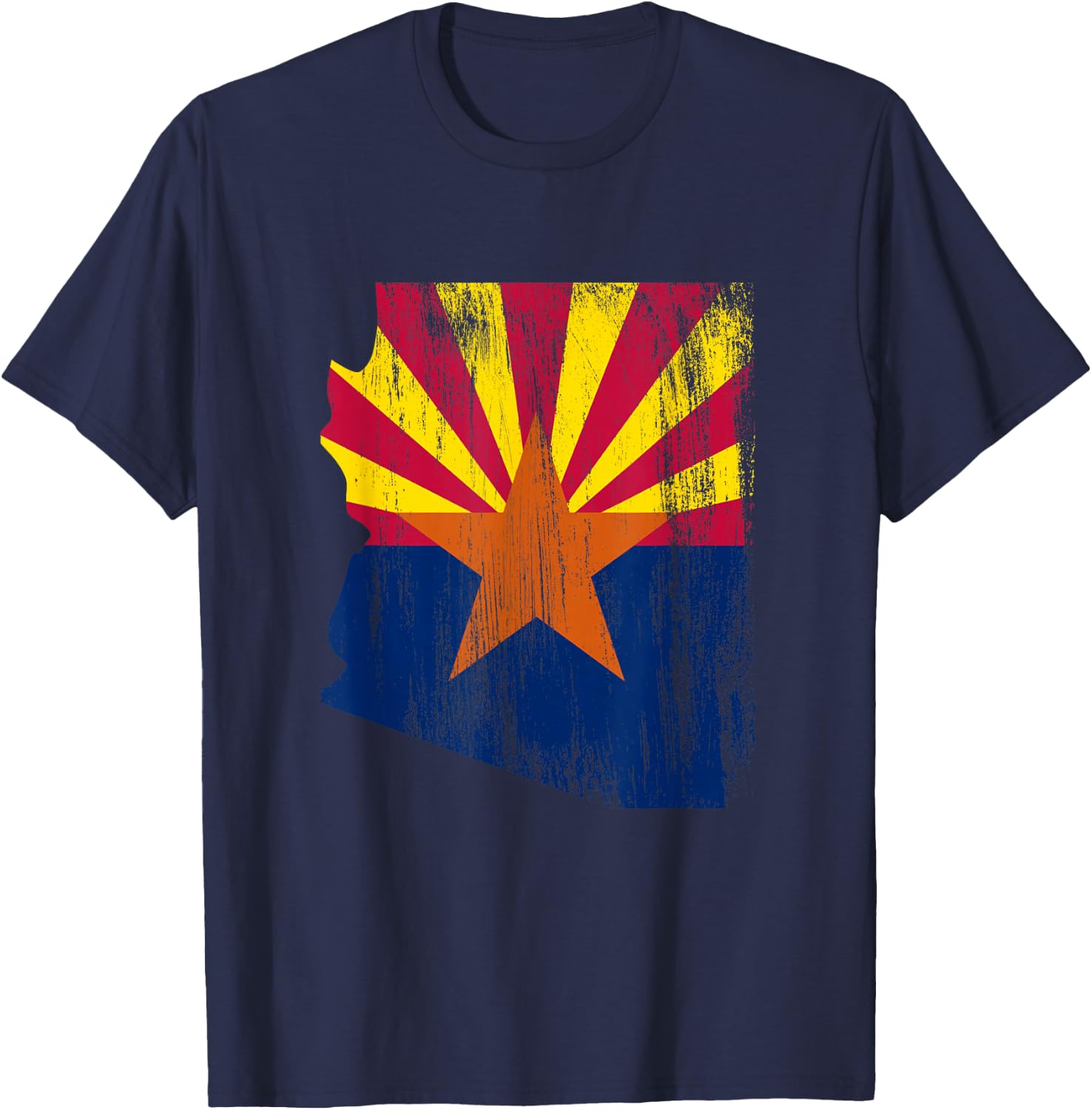 Arizona Vintage State Map Flag Pride T-Shirt - T-Shirt | Navy