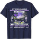 Funny Wolf My Kids Laugh Because They Think I'm Crazy T-Shirt - T-Shirt | Navy