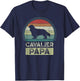 Cavalier Papa, Father's Day, Dad, Grandpa, Spaniel Dog T-Shirt - T-Shirt | Navy