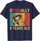 Ofishally 8 Years Old Funny Fishing Birthday Fisherman T-Shirt - T-Shirt | Navy