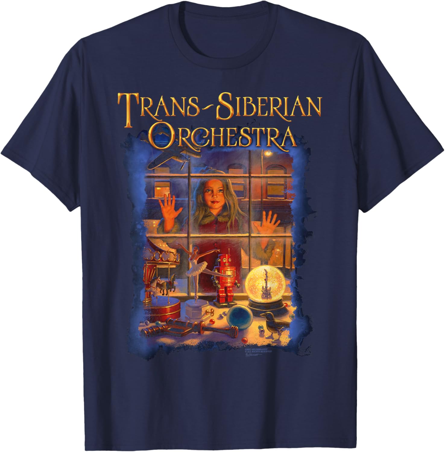 Trans-Siberian Orchestra – Toy Store Window T-Shirt - T-Shirt | Navy