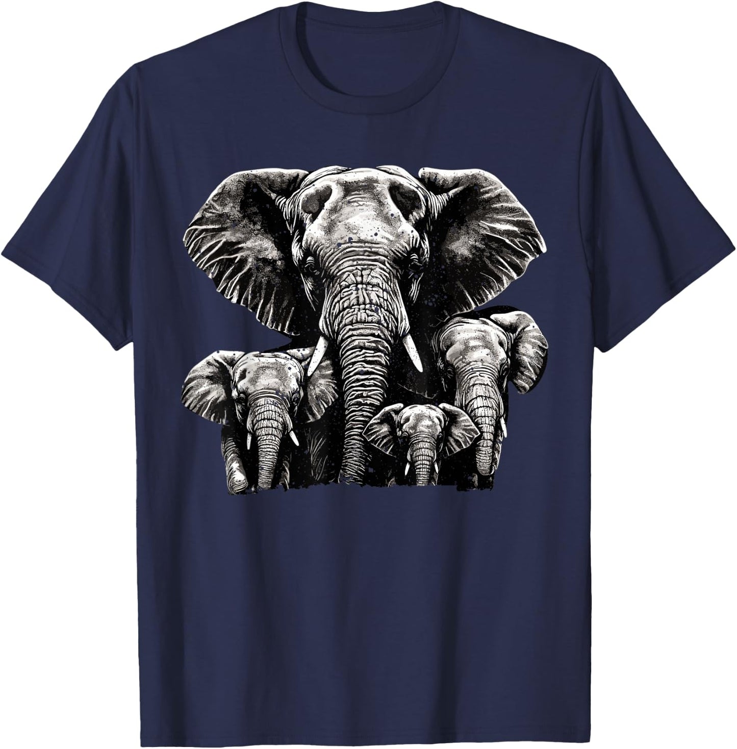 Elephant Dad Grahpic - Family Elephant Men T-Shirt - T-Shirt | Navy