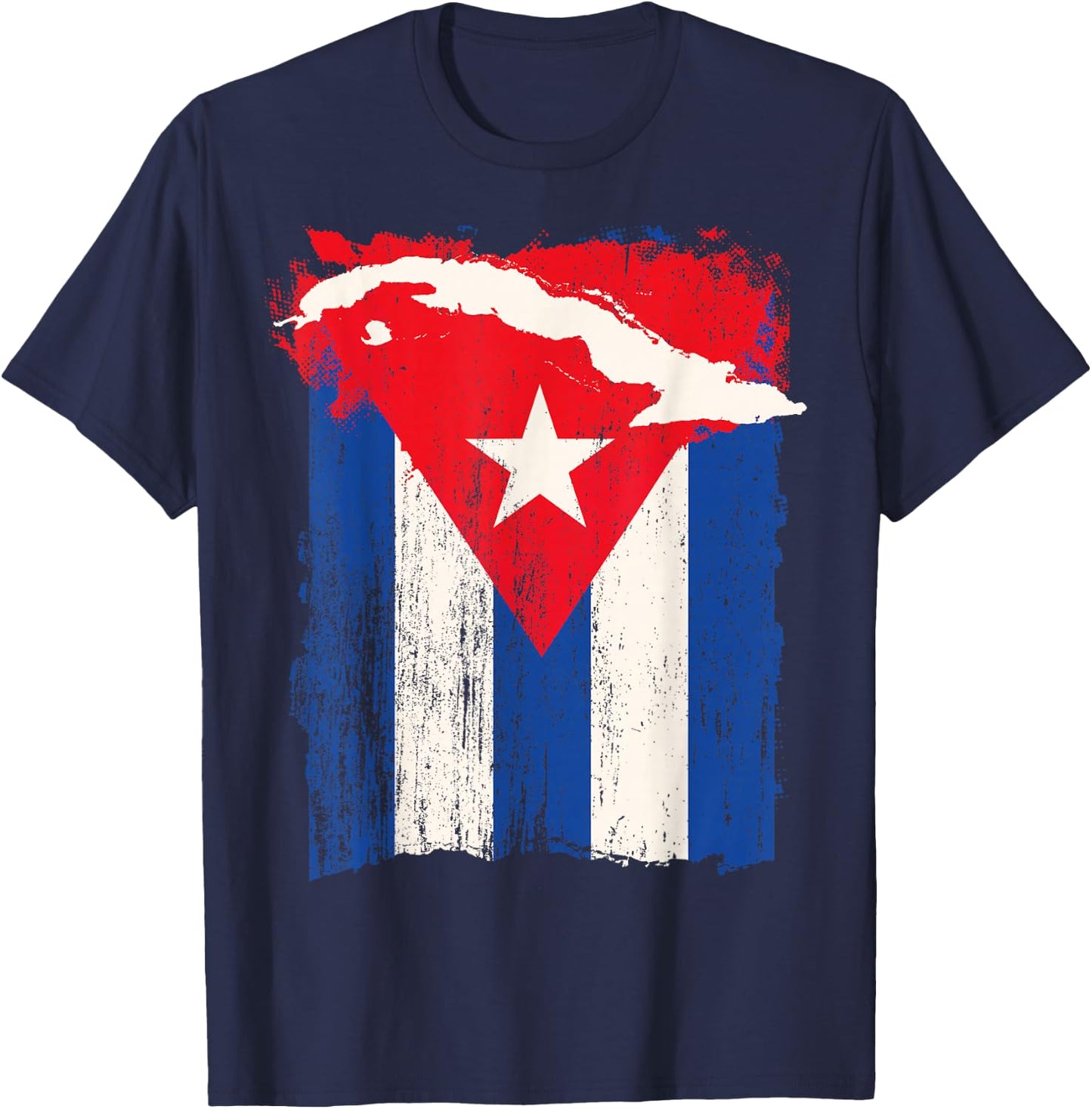 Cuba Flag Shirt Cuban Hispanic Heritage Month Revolution Day T-Shirt - T-Shirt | Navy