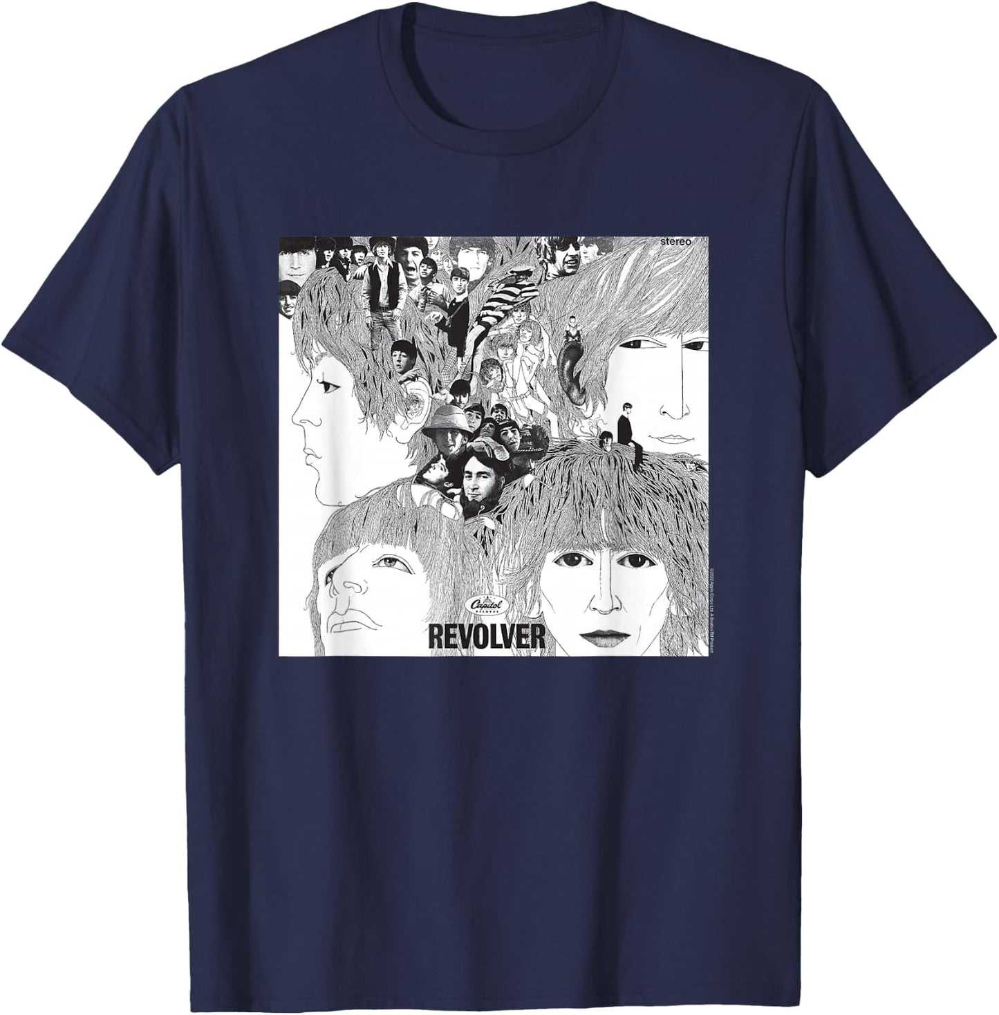 The Beatles - Revolver Album Cover T-Shirt - T-Shirt | Navy