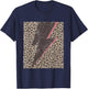 Leopard Cheetah Thunder Print Cool Lightning Bolt T-Shirt - T-Shirt | Navy