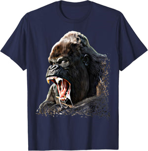 Gorilla Ape Monkey Animal Lover Women & Kids Gorilla T-Shirt - T-Shirt | Navy
