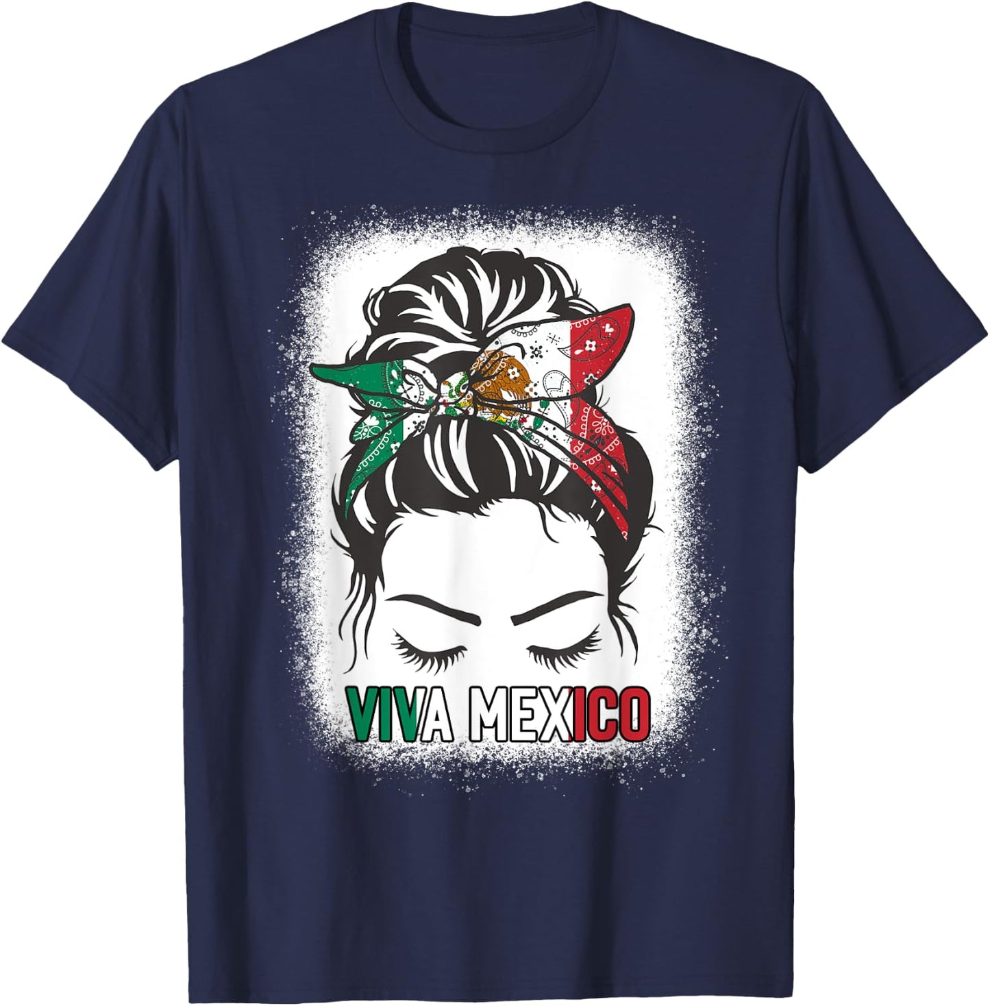 Mexico Independence Day Viva Mexican Flag Pride Hispanic Men T-Shirt - T-Shirt | Navy