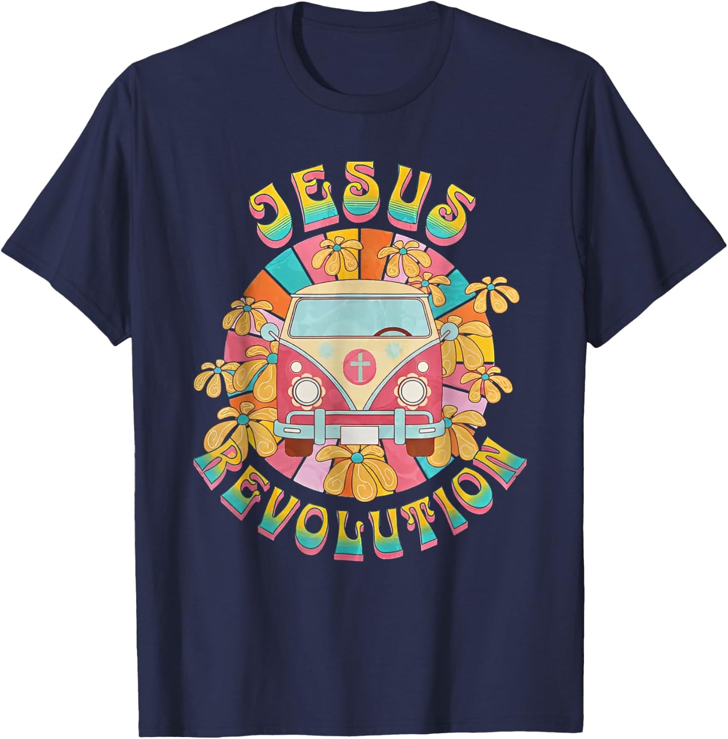 Jesus Revolution christian easter day religious T-Shirt - T-Shirt | Navy