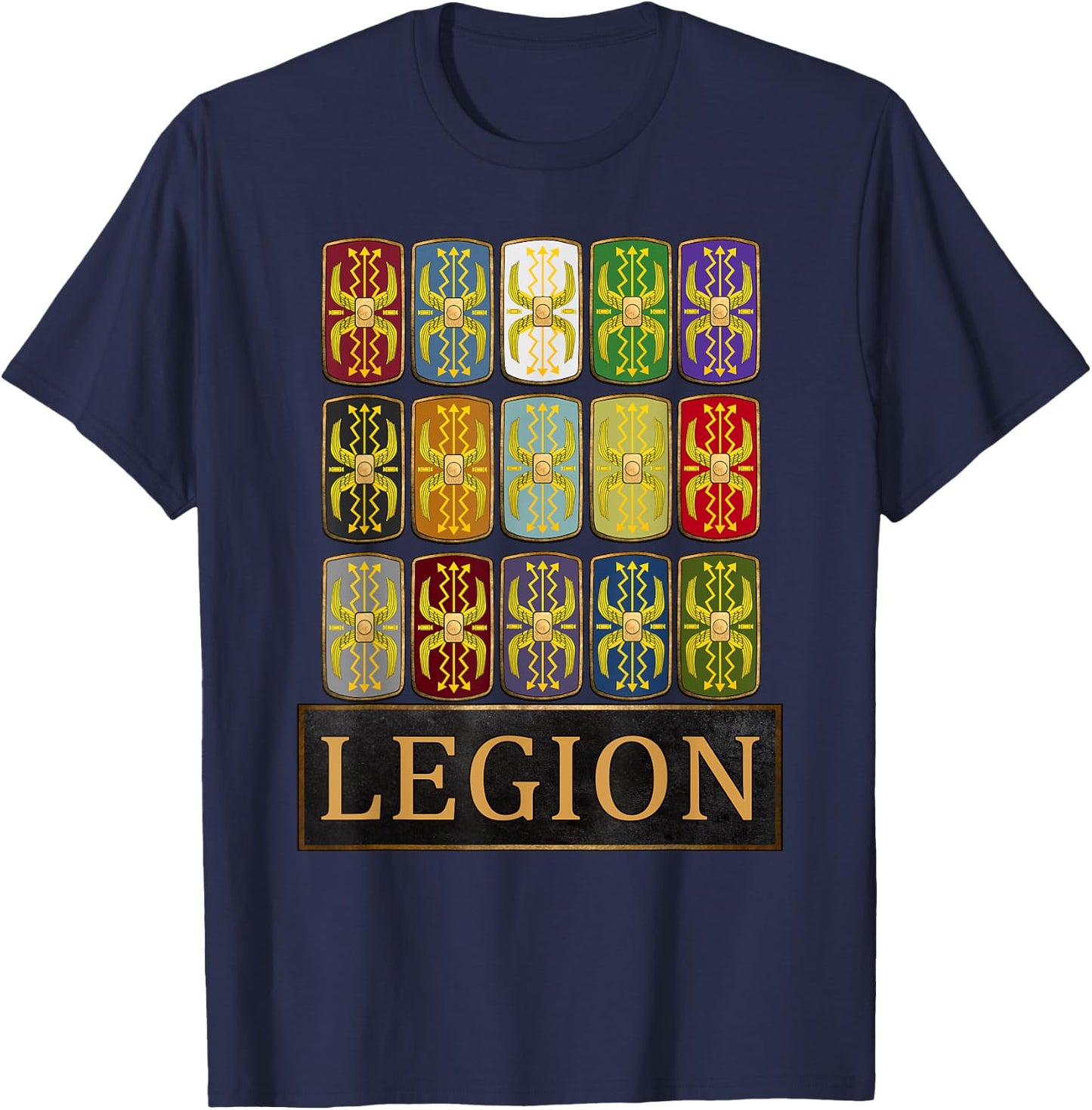 Legions of Rome Roman Army Shield of the Roman Empire T-Shirt - T-Shirt | Navy