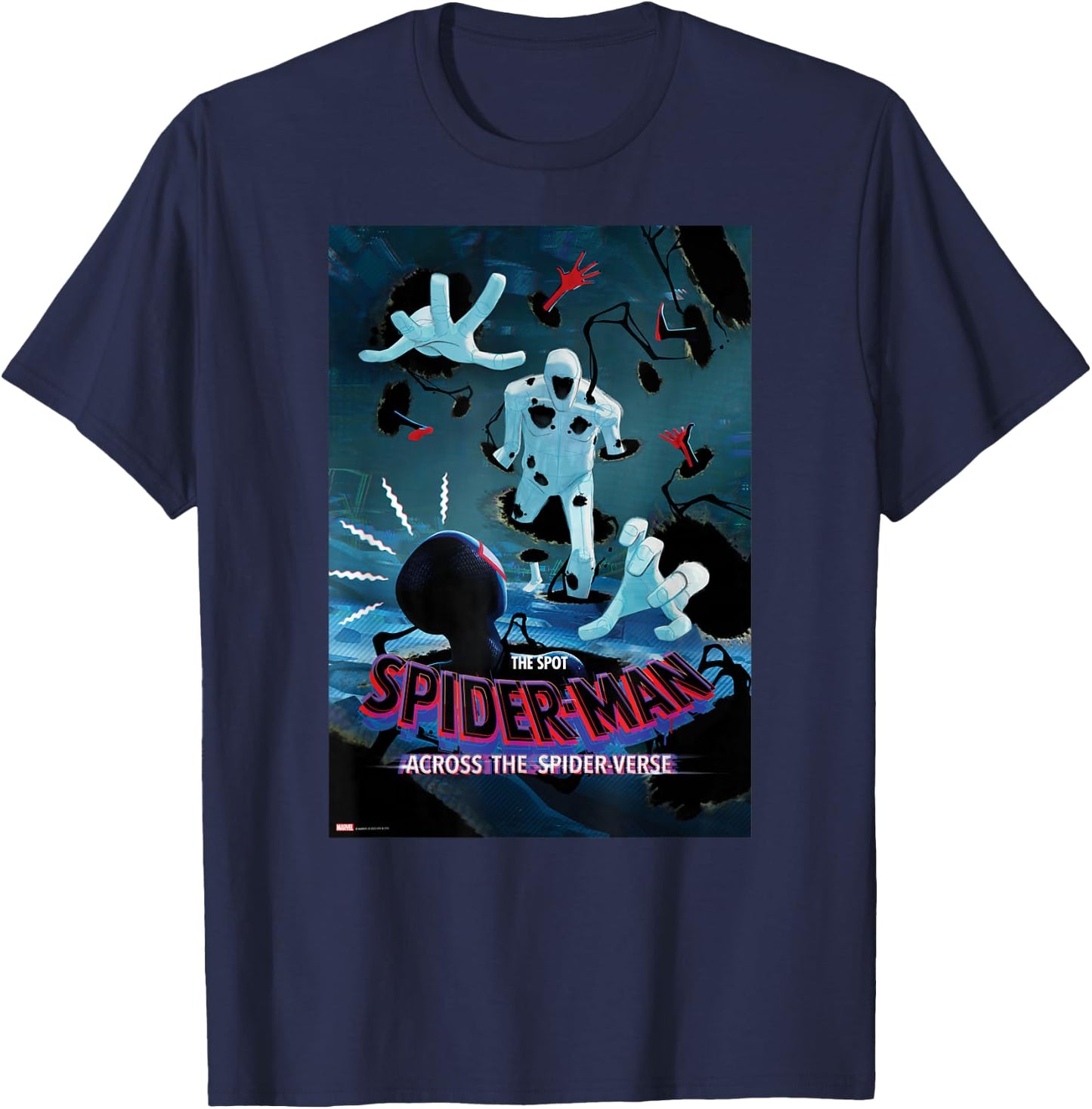 Marvel Spider-Man: Across the Spider-Verse The Spot Poster T-Shirt - T-Shirt | Navy