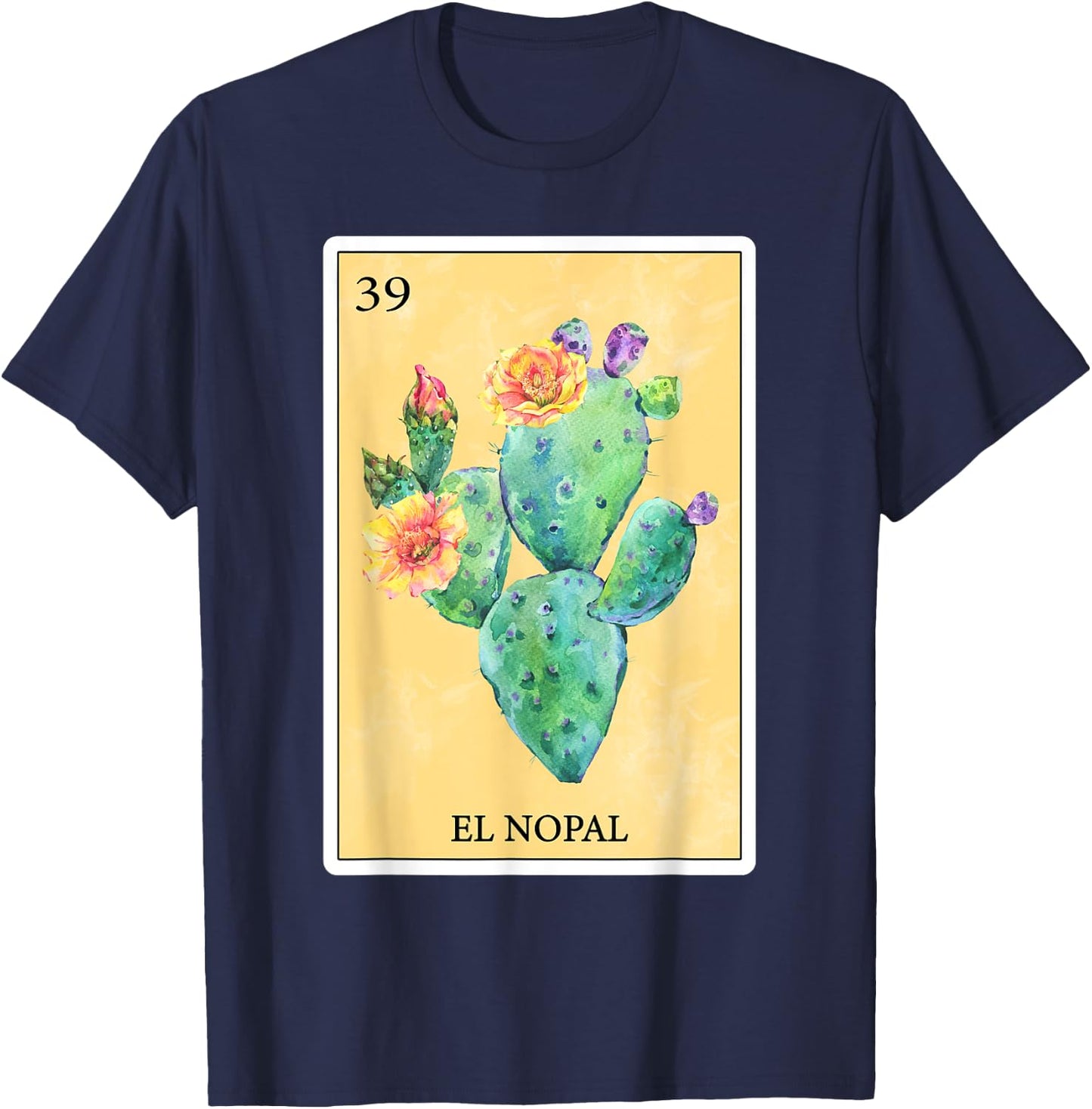 El Nopal Funny Cactus Spanish-Mexican Bingo Gifts Card T-Shirt - T-Shirt | Navy