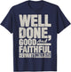 Vintage Matthew 25_21 Well Done Good And Faithful Servant T-Shirt - T-Shirt | Navy