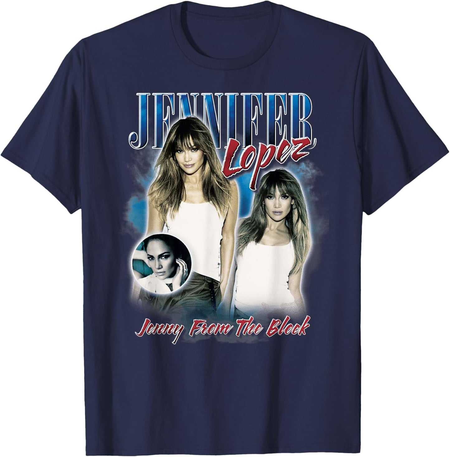 Jennifer Lopez Homage Collage T-Shirt - T-Shirt | Navy