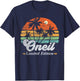Oneil Surname Funny Retro 90s Birthday Beach Family Vacation T-Shirt - T-Shirt | Navy