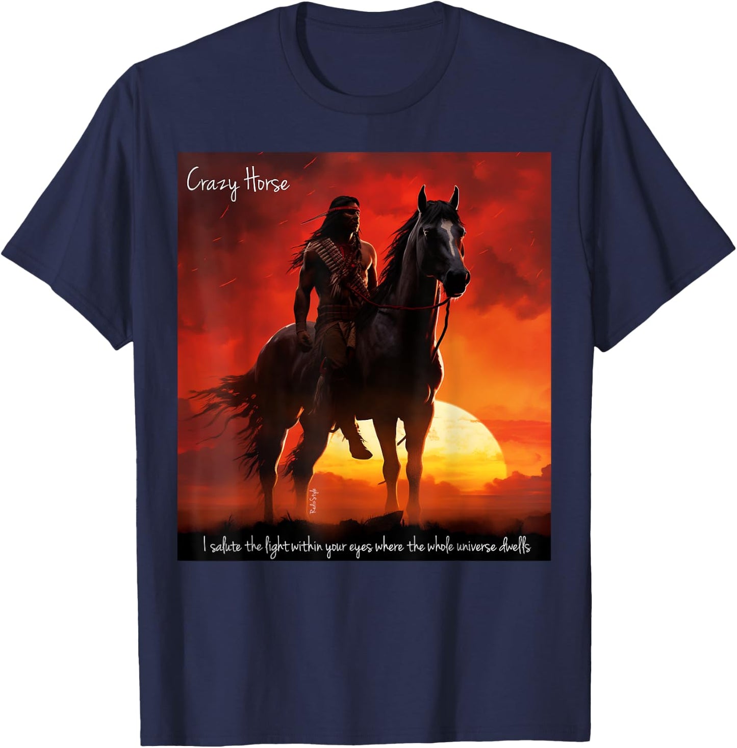 Crazy Horse T-Shirt - T-Shirt | Navy