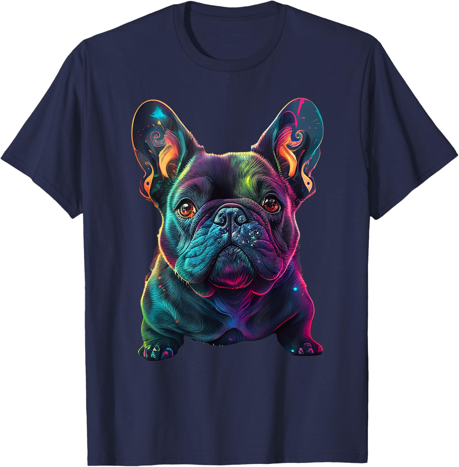 Frenchie Gifts French Bulldog & Women T-Shirt - T-Shirt | Navy