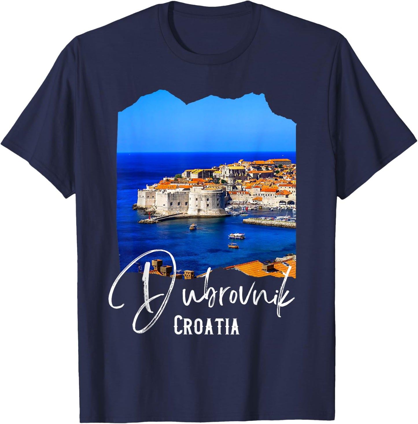Dubrovnik Souvenir Croatia Dubrovnik T-Shirt - T-Shirt | Navy