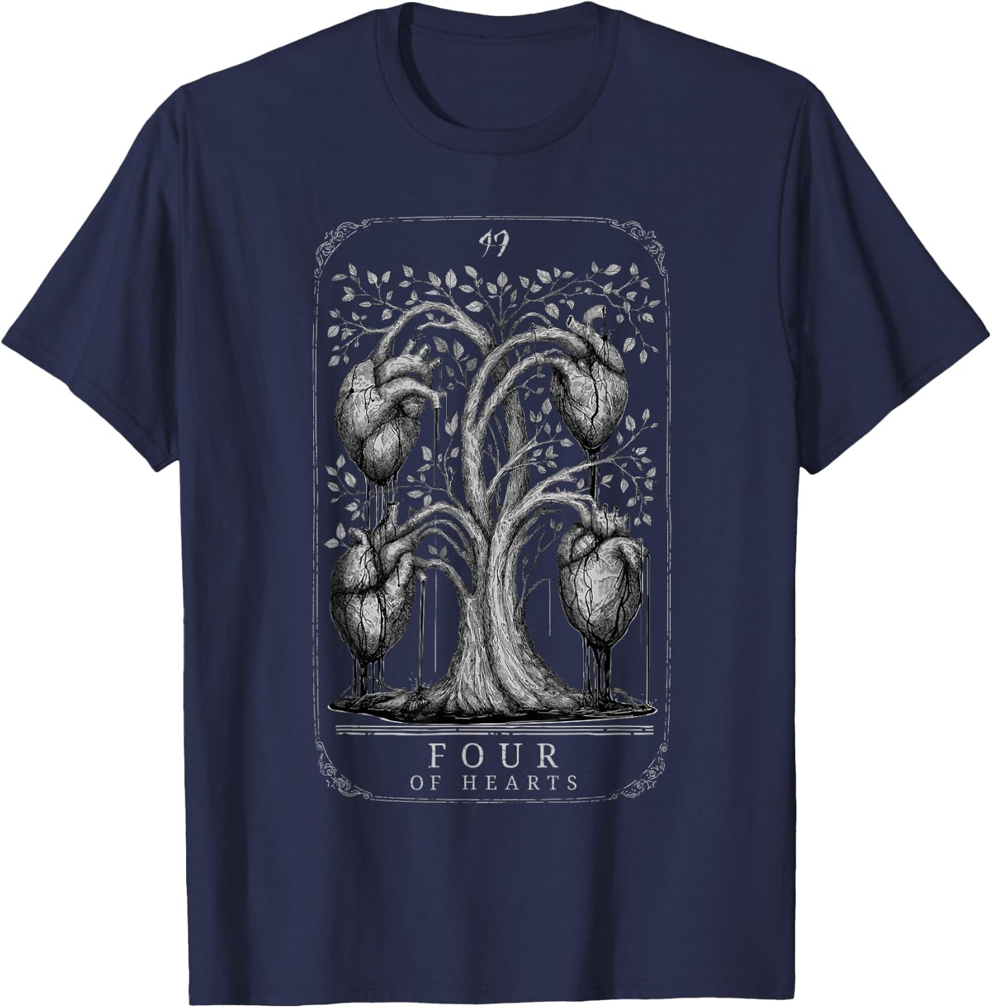 Hunt: Showdown Four Of Hearths T-Shirt - T-Shirt | Navy