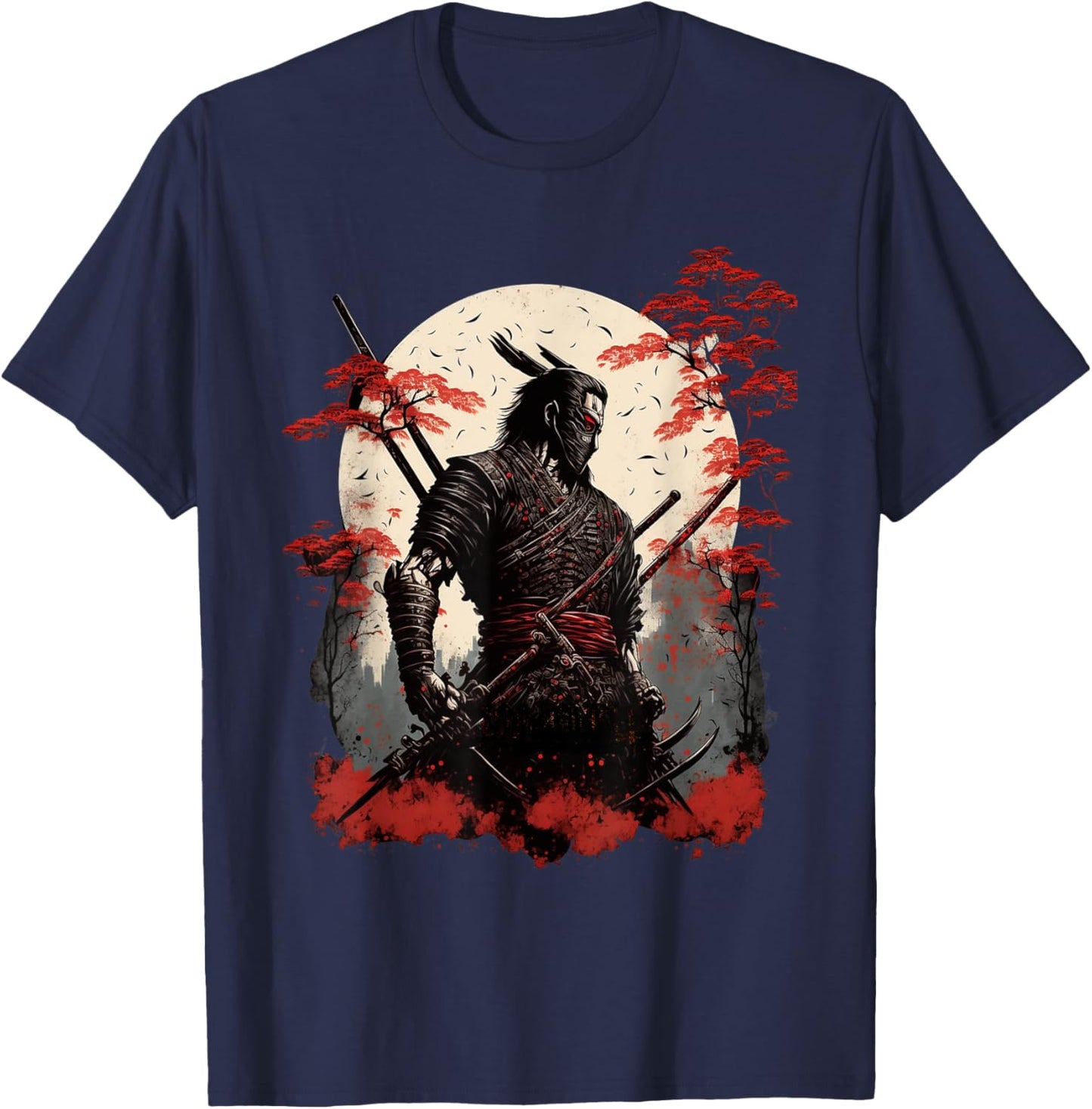 Ancient Japanese Samurai Shirt Bushido Code Warrior Gifts T-Shirt - T-Shirt | Navy