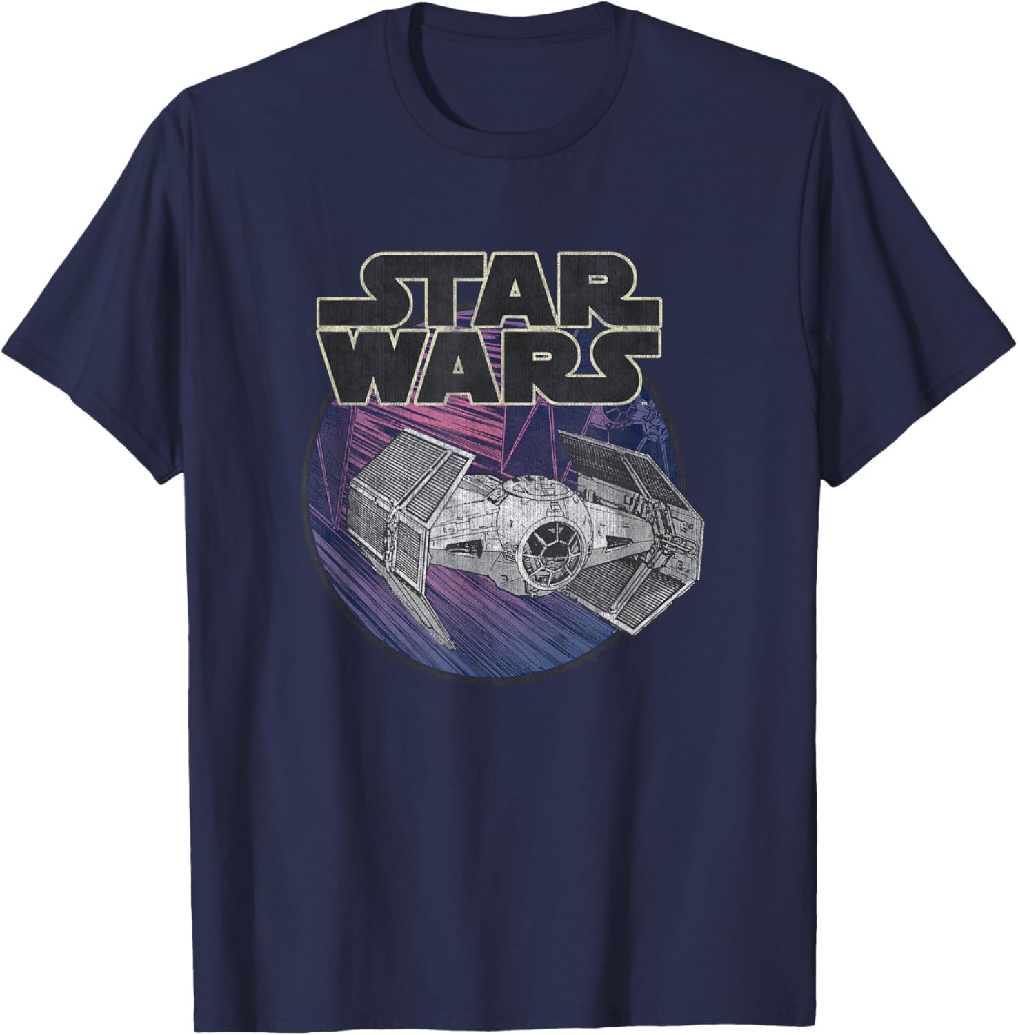 Star Wars A New Hope Tie Fighter Classic Vintage Logo T-Shirt - T-Shirt | Navy