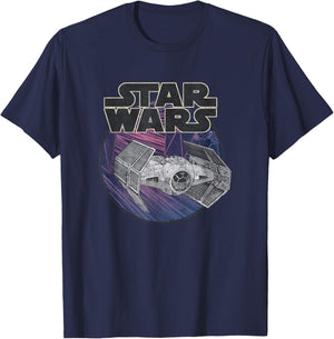 Star Wars A New Hope Tie Fighter Classic Vintage Logo T-Shirt - T-Shirt | Navy