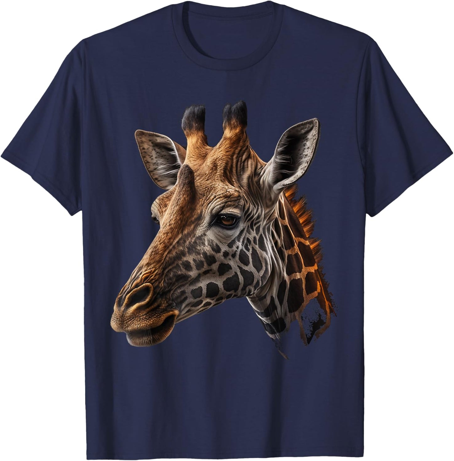 Giraffe Animal Print Giraffe T-Shirt - T-Shirt | Navy